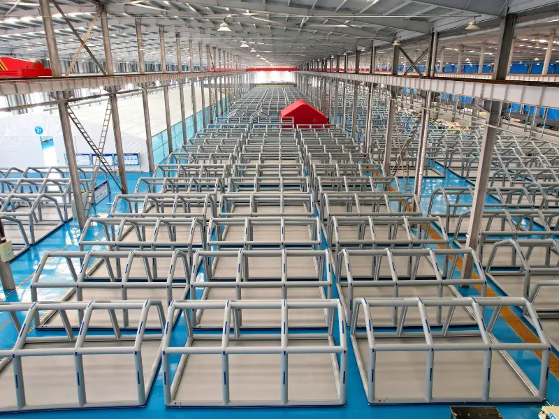 Inflatable skeleton storage area