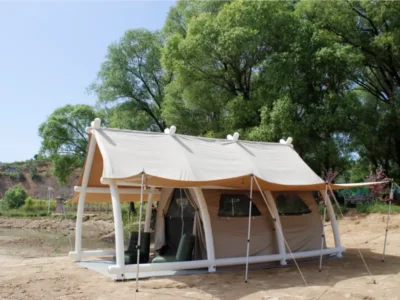 Spacious Inflatable Camping Tent with Dual Sunshades product image