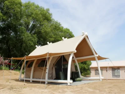 Spacious Inflatable Camping Tent with Dual Sunshades product image