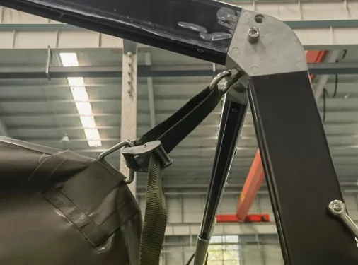 aluminum frame tent connector - cast hinged joint on a portal frame knee